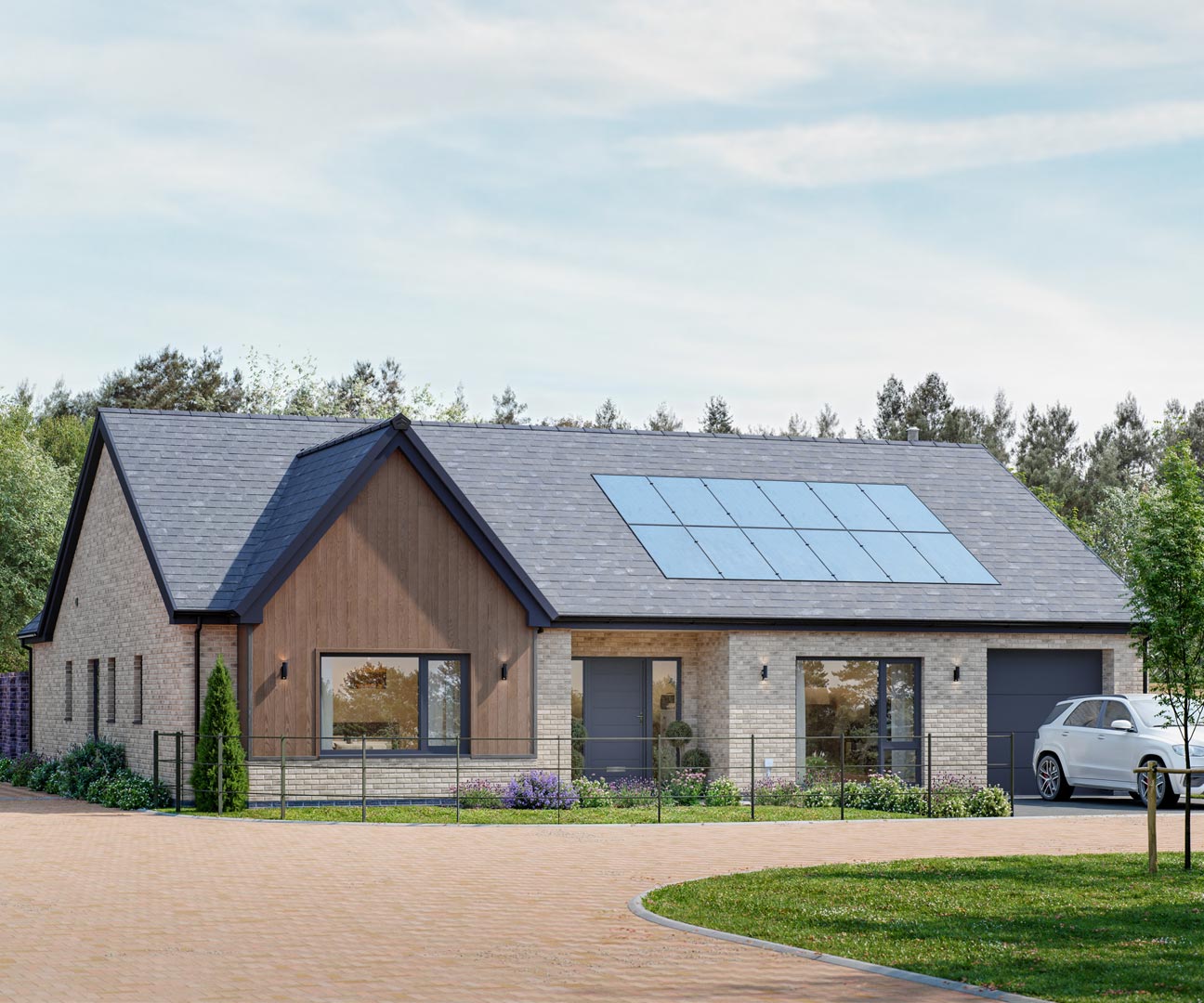 Cameron Hall Homes, The Aydon barn conversion housetype CGI visualisation